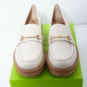 SAM EDELMAN Tully Loafers Ivory with beige sole